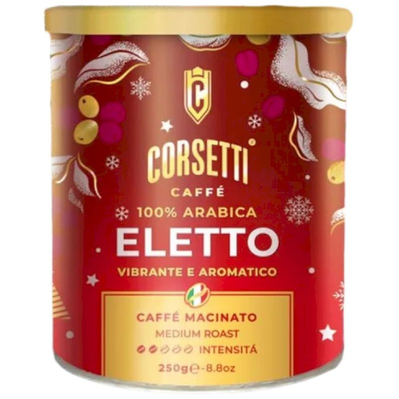 Изображение товара Молотый кофе Corsetti Eletto 250 г натуральный арабика Италия для дома и кофемашины