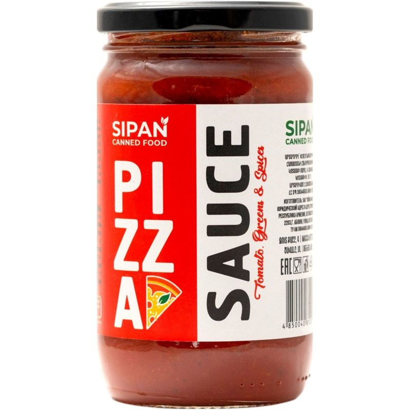Изображение товара Томатный соус Sipan для пиццы 350 мл натуральный и ароматный