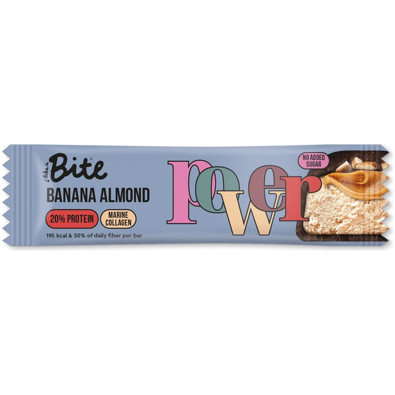 Изображение товара Протеиновый батончик Take A Bite Банан-миндаль глазированный 50г