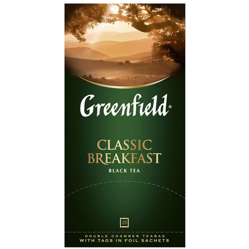 Изображение товара Чай Greenfield Classic Breakfast чёрный в пакетиках, 25х2г