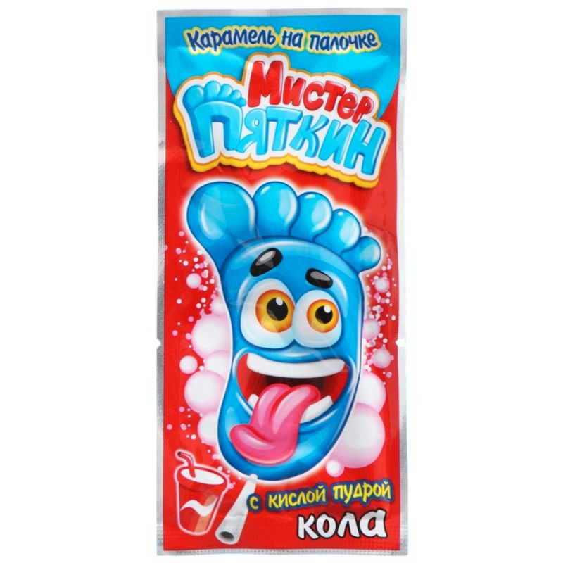 Изображение товара Карамель на палочке Канди Клаб Мистер Пяткин с кислой пудрой ассорти, 11г