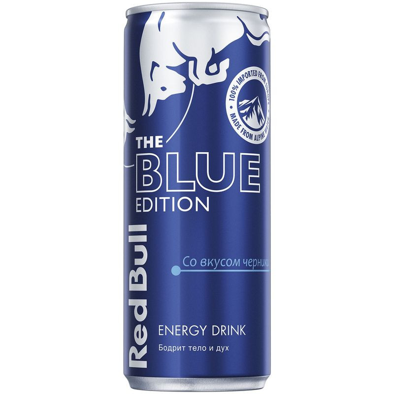 Изображение товара Энергетический напиток Red Bull The Blue Edition со вкусом черники 250мл