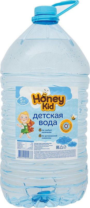 Изображение товара Вода питьевая негазированная Honey Kid 5л для детей с рождения