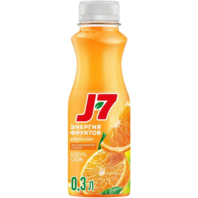 Изображение товара Сок J7 Апельсиновый с мякотью 300мл натуральный без сахара
