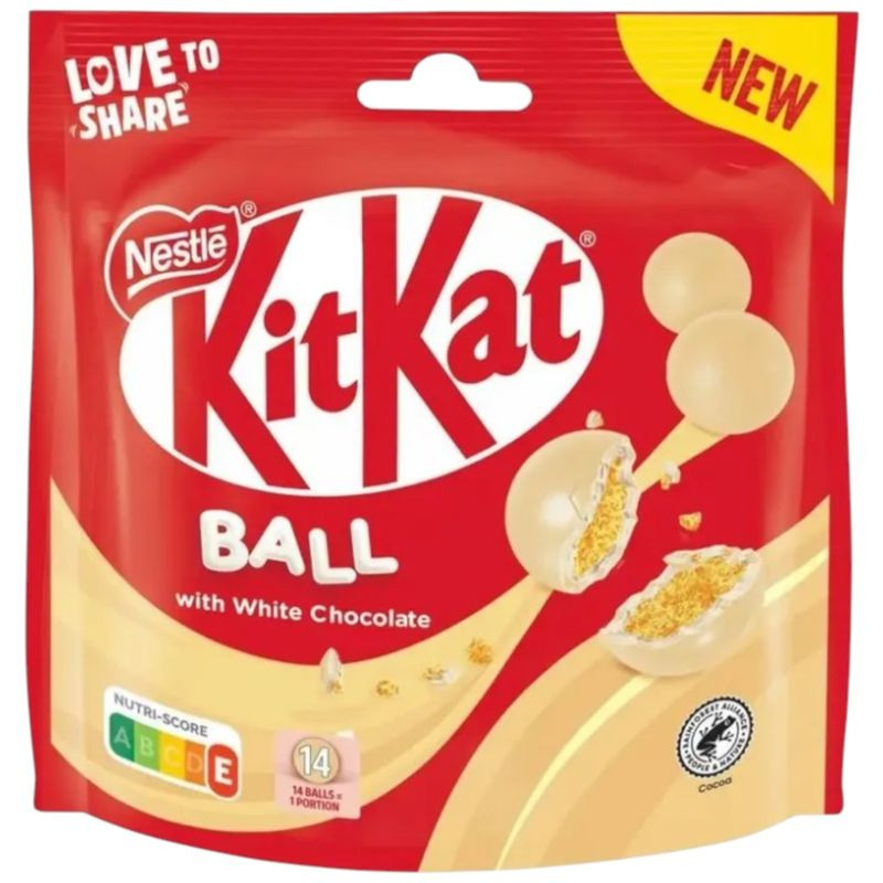 Изображение товара Конфеты KitKat хрустящие шарики в белом шоколаде, 140г