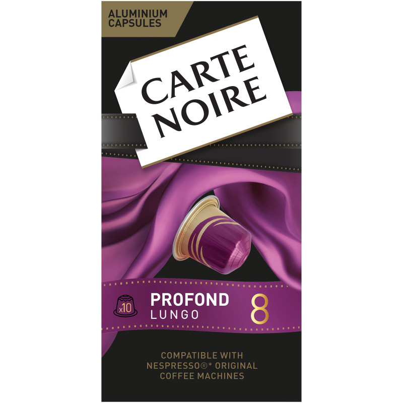 Изображение товара Кофе в капсулах Carte Noire Profond Lungo 8 натуральный жареный молотый, 10x52г