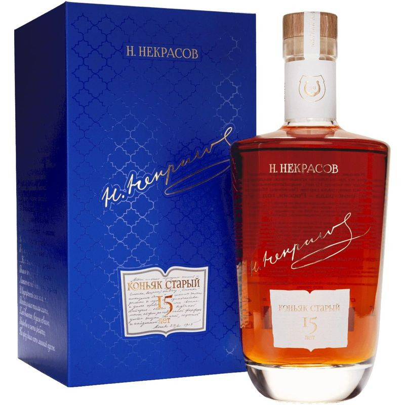 Изображение товара Коньяк Н. Некрасов 15 лет 700 мл выдержанный напиток высокого класса