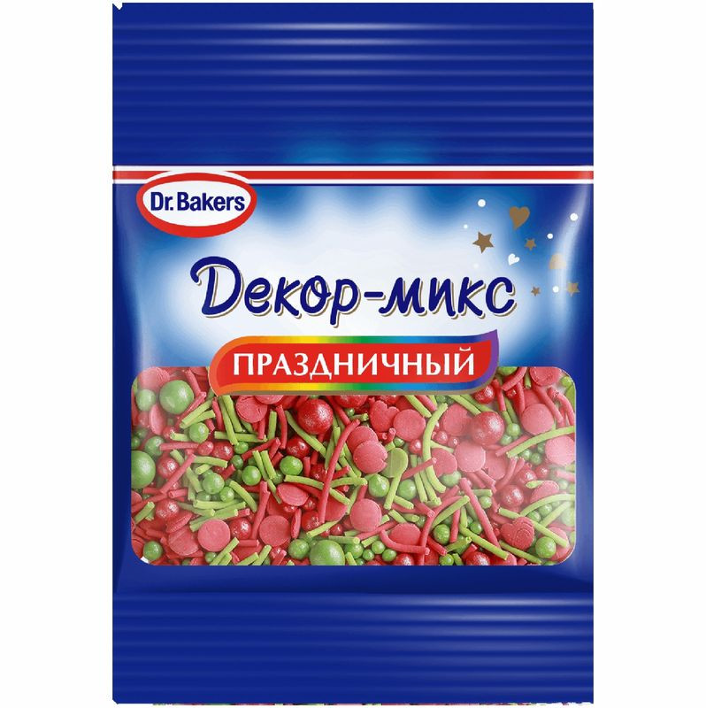 Изображение товара Праздничный декор-микс Dr. Bakers 10г - сладкий украшение для тортов и десертов