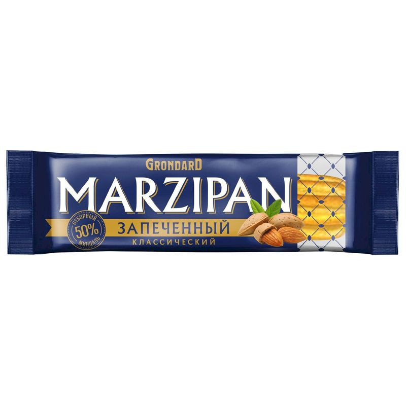 Изображение товара Марципановый запечённый батончик Grondard 40 г вкусное сладкое лакомство