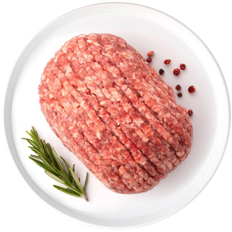 Изображение товара Фарш говяжий Перекрёсток охлаждённый свежий 1 день 230 ккал