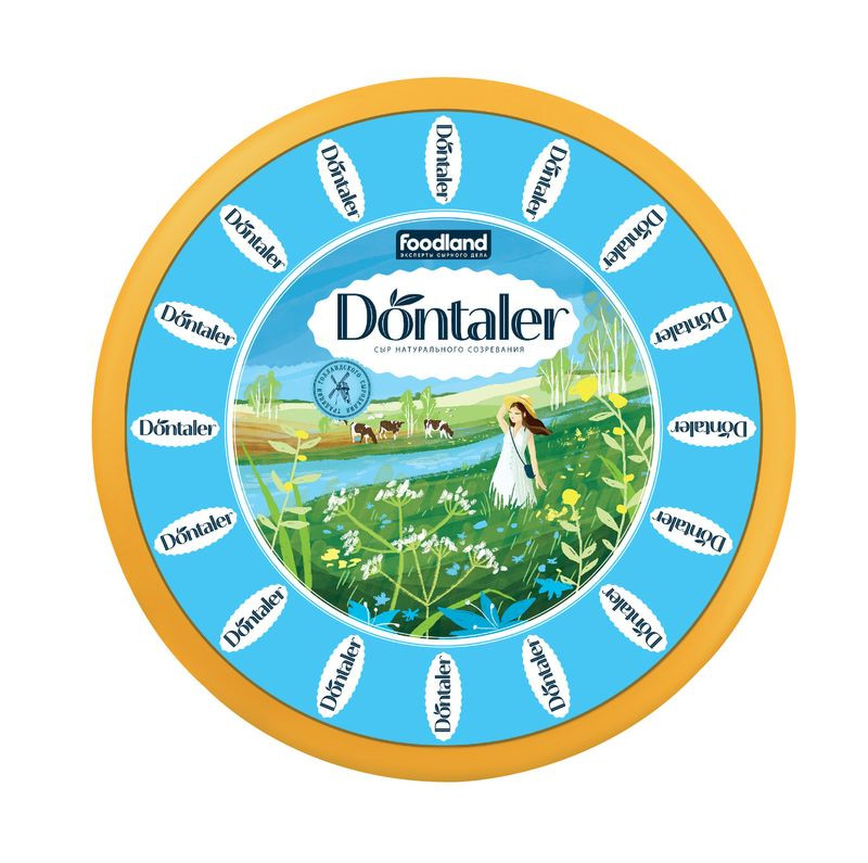 Изображение товара Полутвердый сыр Foodland Dontaler 45% жирности натуральный российский сыр