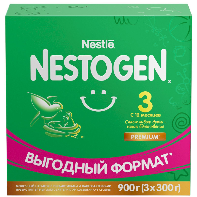 Изображение товара Напиток Nestogen 3 Детское молочко молочный сухой, 900г