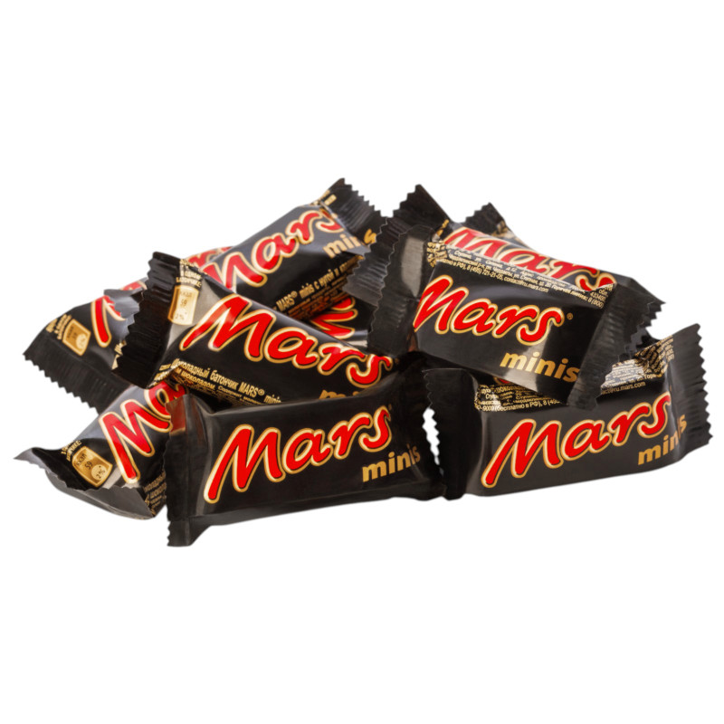 Изображение товара Батончики Mars Minis шоколадные с нугой-карамелью