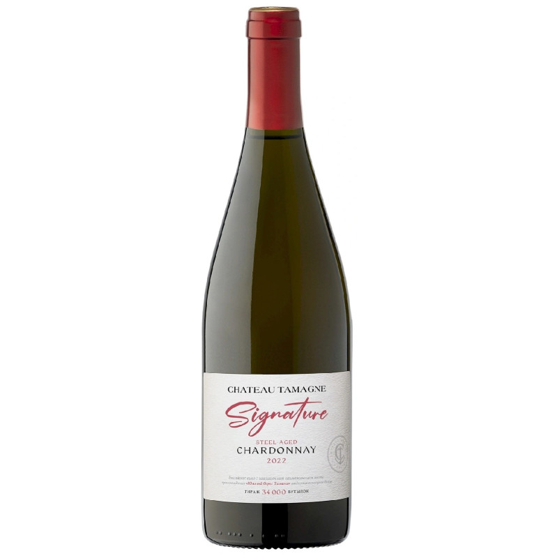 Изображение товара Вино Chateau Tamagne Signature Chardonnay белое сухое 12 750мл Россия