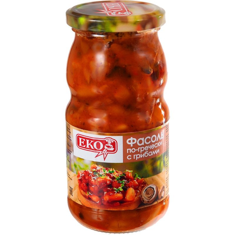 Изображение товара Фасоль Eko с грибами по-гречески, 510г