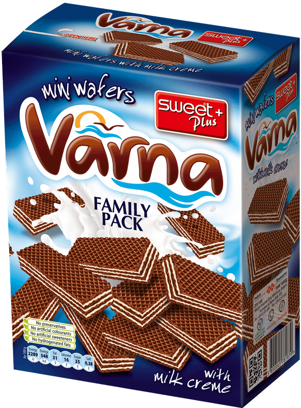 Изображение товара Вафли Sweet Plus Varna мини с молочным кремом, 200г