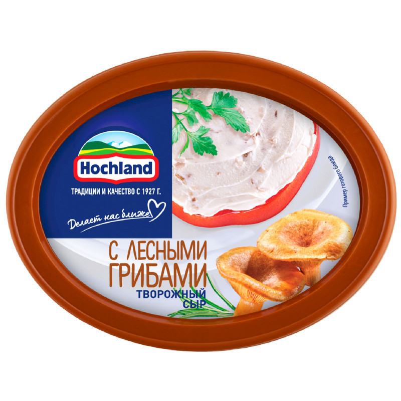 Изображение товара Сыр творожный Hochland с лесными грибами 60%, 140г