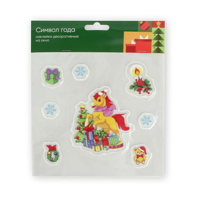 Изображение товара Наклейки Символ года на окно от Маркет для новогоднего декора
