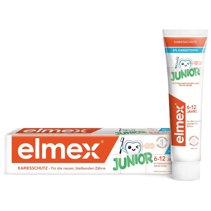 Изображение товара Зубная паста Elmex Junior для детей 75 мл комплексный уход с фтором