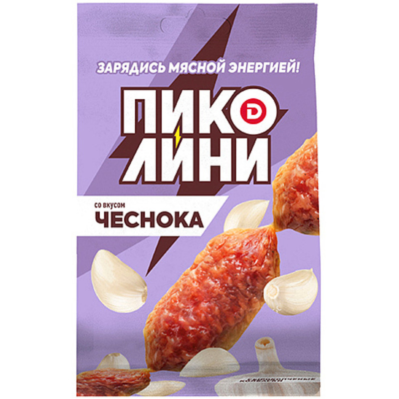 Изображение товара Колбаски сырокопчёные Дымов Пиколини со вкусом чеснока полусухие, 50г
