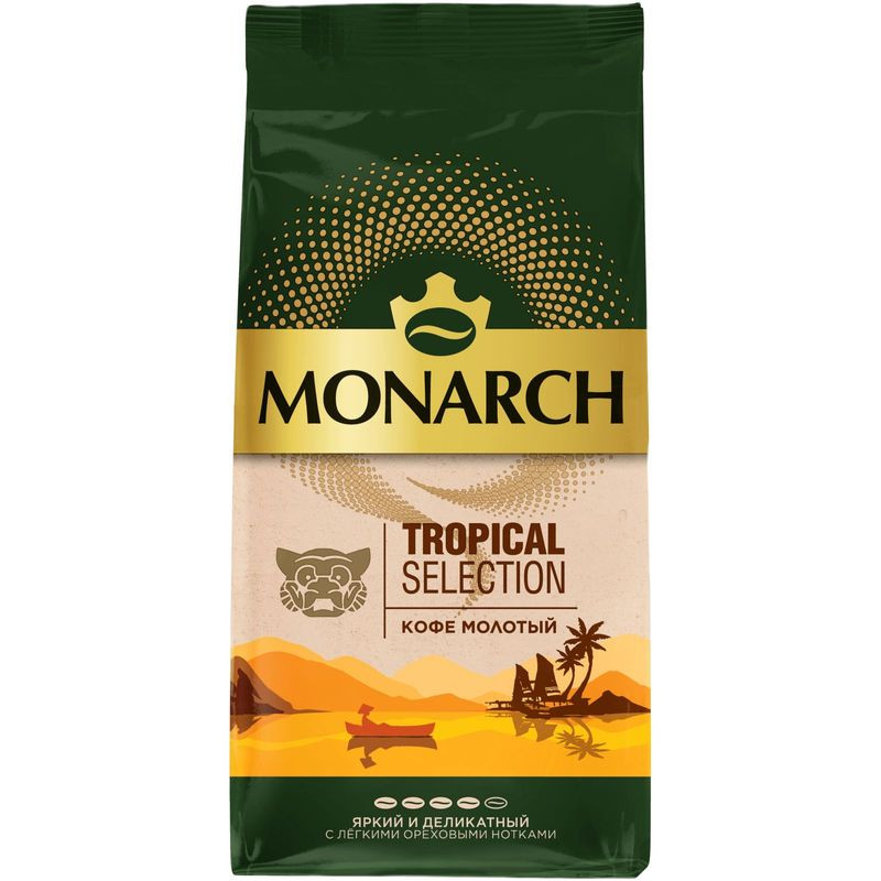 Изображение товара Кофе Monarch Tropical Selection натуральный жареный молотый 230г