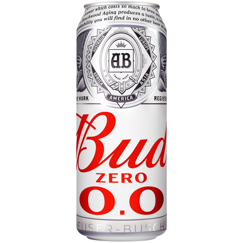Изображение товара Напиток пивной безалкогольный Bud светлый 0.5%, 450мл