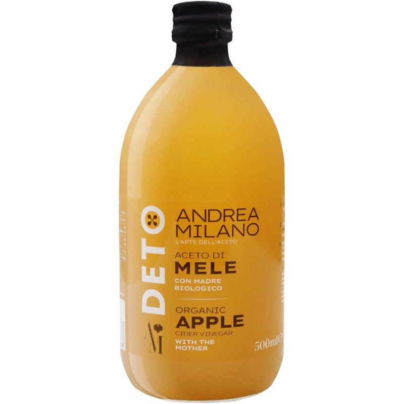 Изображение товара Уксус Andrea Milano органический яблочный нефильтрованный, 500мл