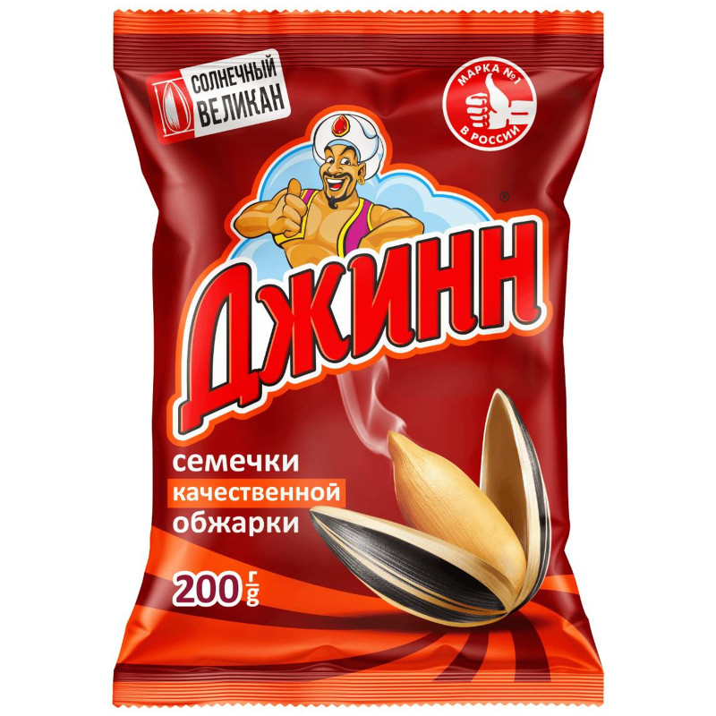 Изображение товара Семена подсолнечника Джинн Солнечный великан жареные, 200г