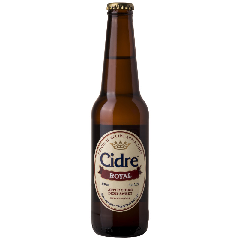 Изображение товара Сидр Cidre Royal Яблочный с грушей особый полусладкий газированный, 330мл