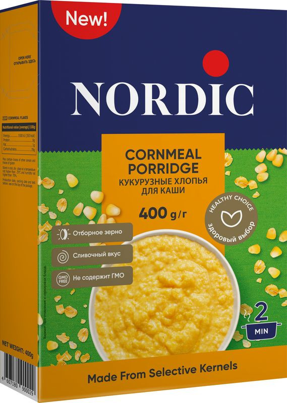 Изображение товара Хлопья Nordic кукурузные, 400г