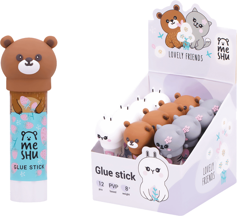 Изображение товара Клей-карандаш Meshu с топпером Animals в ассортименте, 8г