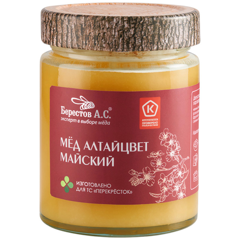 Изображение товара Мёд Берестов А.С. Алтайцвет Майский натуральный цветочный, 350г