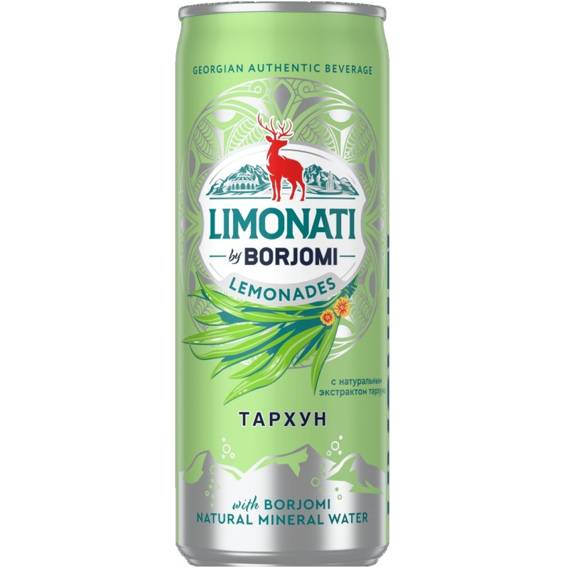Изображение товара Напиток газированный Limonati By Borjomi тархун, 330мл