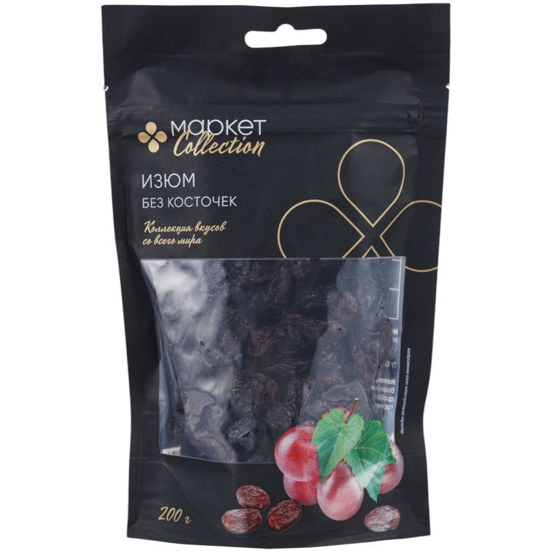 Изображение товара Изюм без косточек Маркет Collection 200г натуральные сухофрукты Россия