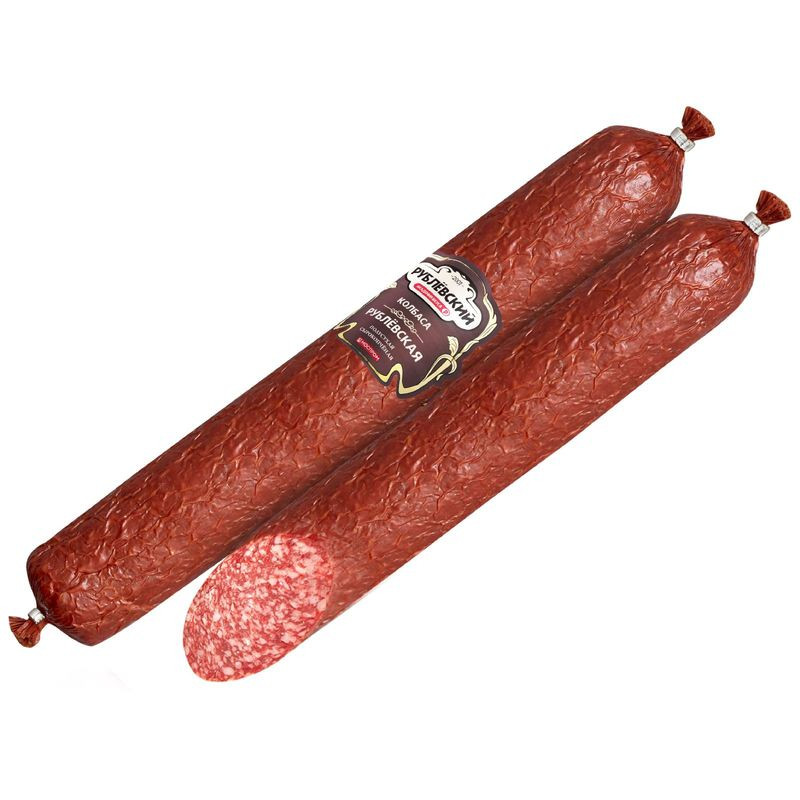 Изображение товара Колбаса сырокопчёная Рублёвский Рублёвская 1 сорт натуральная без добавок 2298.99 руб