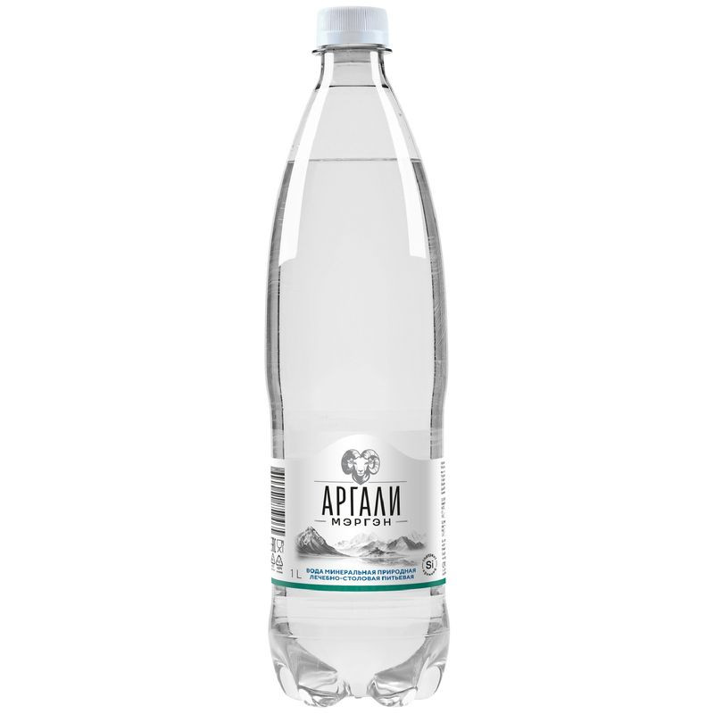 Изображение товара Газированная минеральная вода Аргали Мэргэн 1л природная лечебно-столовая