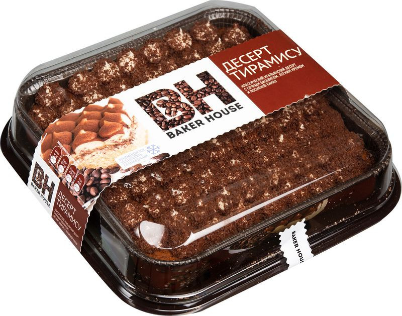Изображение товара Торт бисквитный Baker House Тирамису с кремовой начинкой 500г