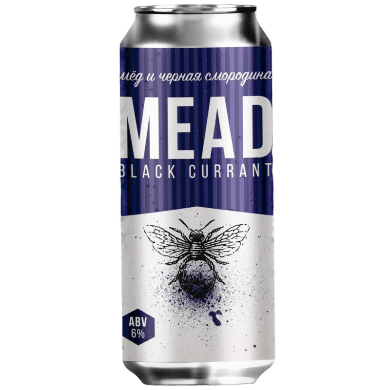 Изображение товара Медовуха Black Currant Mead Мёд и Смородина нефильтрованная осветленная, 450мл