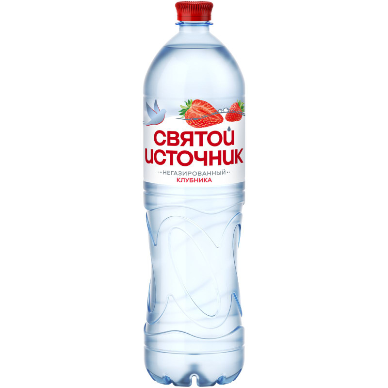 Изображение товара Напиток Святой Источник со вкусом клубники безалкогольный негазированный, 1.5л