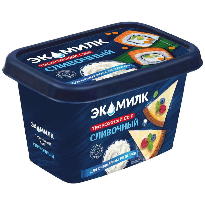 Изображение товара Творожный сыр ЭкоМилк 60% 350г натуральный российский продукт