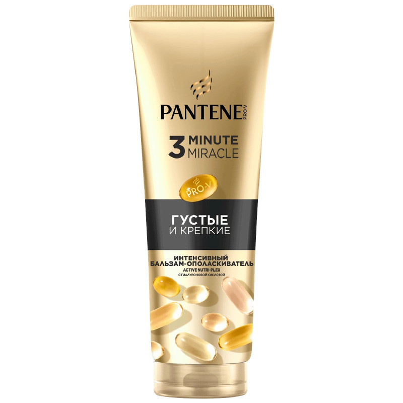 Изображение товара Бальзам-ополаскиватель для волос Pantene Pro-V 3 Minute Miracle Густые и крепкие, 220мл