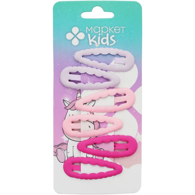 Изображение товара Зажимы для волос Маркет Kids 6 шт металлические для детей