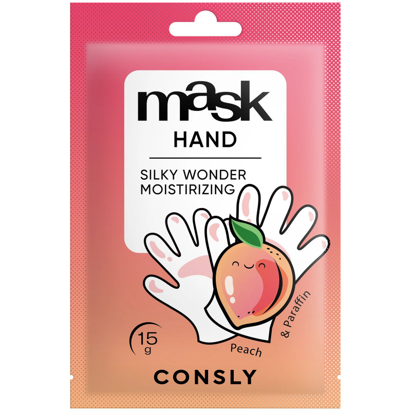 Изображение товара Парафин-маска Consly Silky Wonder с экстрактом персика для рук, 15г