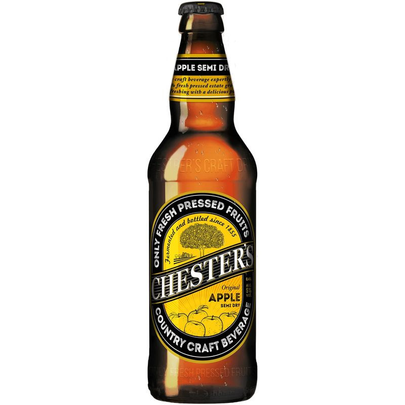 Изображение товара Сидр Chester's яблочный полусухой газированный 5% 450мл