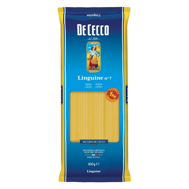 Изображение товара Спагетти De Cecco Linguine №7 500г Итальянские макароны из твердых сортов пшеницы