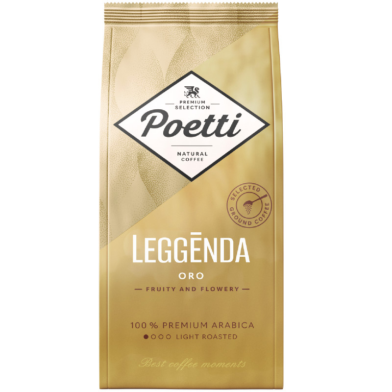 Изображение товара Кофе Poetti Leggenda Oro натуральный жареный молотый 250 г Россия