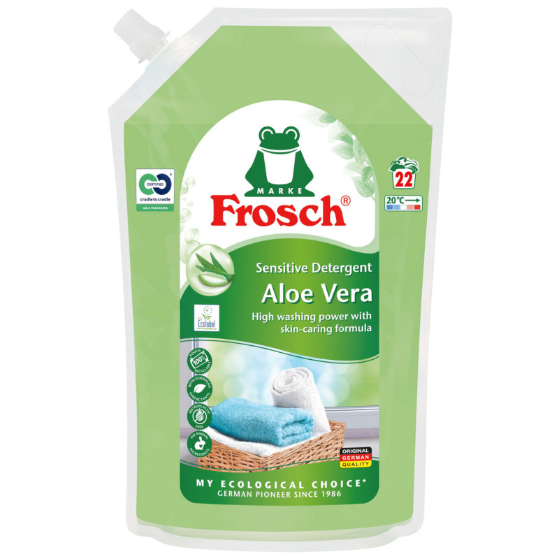 Изображение товара Средство для стирки белья Frosch Алоэ Вера жидкое, 1.5л