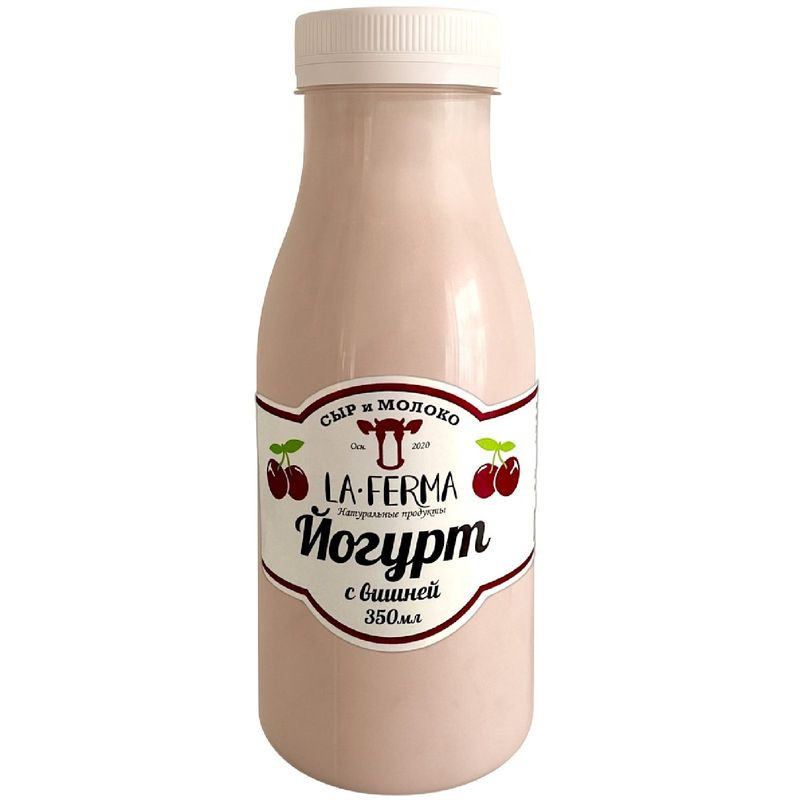 Изображение товара Йогурт фермерский с вишней La Ferma 350мл натуральный вкус