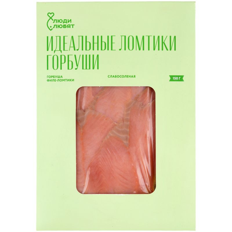 Изображение товара Слабосолёная горбуша филе-ломтики Люди Любят 150г