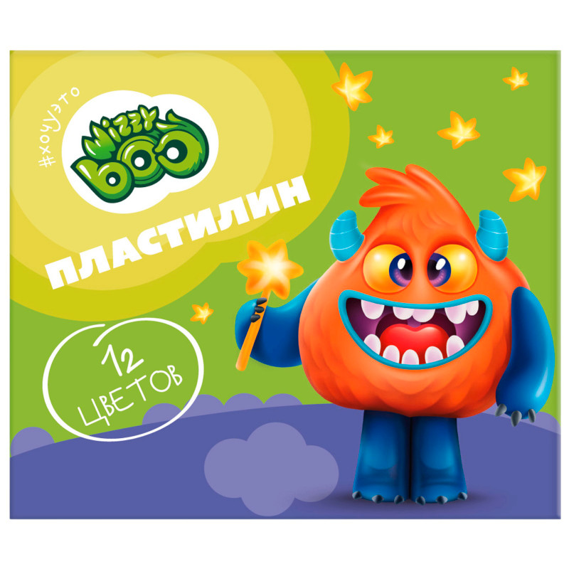 Изображение товара Пластилин Wizzy Boo классический, 12 цветов